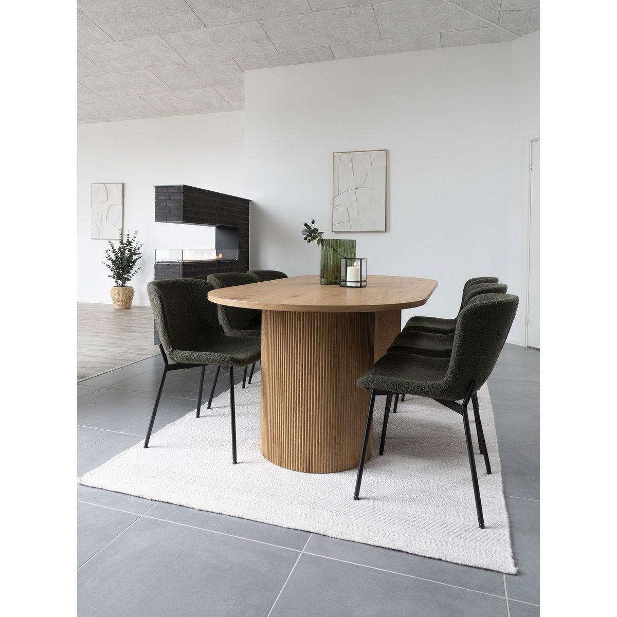 Vaas - Gerookt groen, glas |woon-meubel.nl