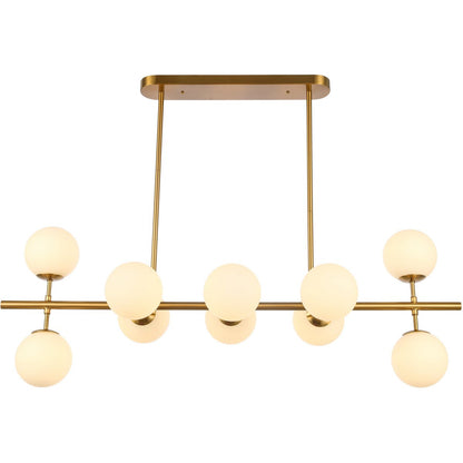 Lampe à suspension Chrintine Blanc Or