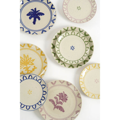 Clayton Ontbijtbord Groen, Blauw, Geel, Lila - Steengoed - Set van 4 |woon-meubel.nl