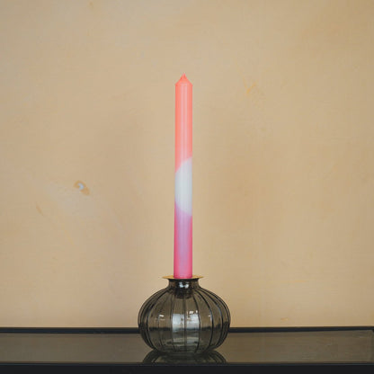 Glass Candlestick/Bottle Vase Gold – 11x11x8.5 cm