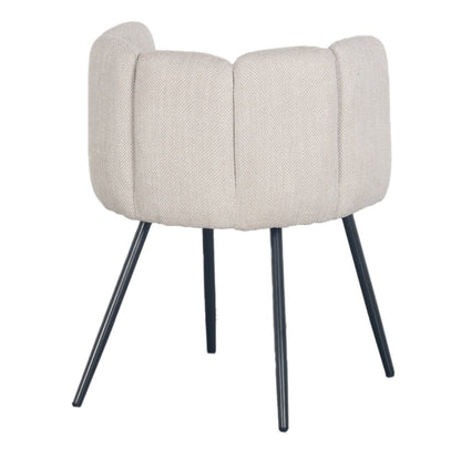 High five stoel beige - Design Fluweel & Bouclé (Set van 2) |woon-meubel.nl
