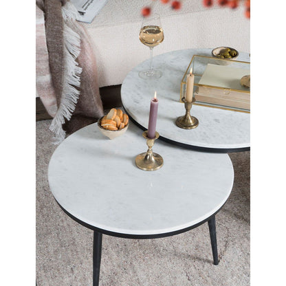 Salontafel Melle - Marmer - 55 cm |woon-meubel.nl