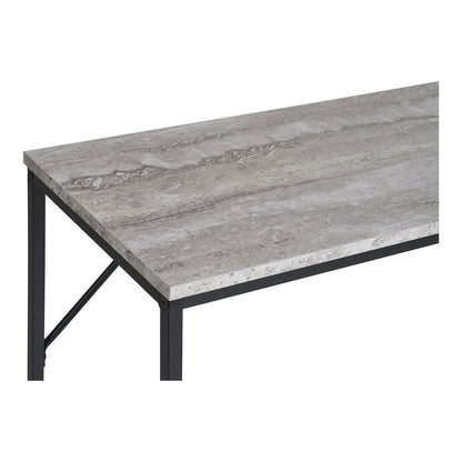 Console Vita - aspect travertin, noire, 110x26x80cm