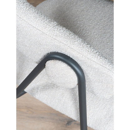 Eetkamerstoel Lio Ivory bouclé |woon-meubel.nl
