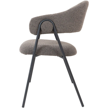 Nummer 1 eetkamerstoel Lio Brown, Bouclé, Luxe Design |woon-meubel.nl