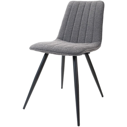 Eetkamerstoel Joppe Grey Bouclé |woon-meubel.nl