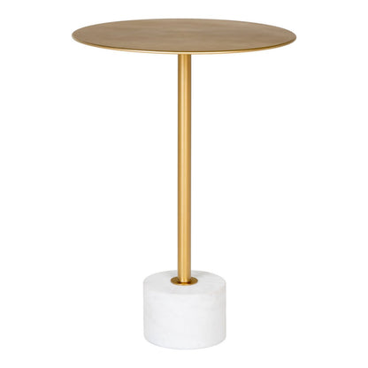 Lecco Bijzettafel - Bijzettafel in messing en marmer |woon-meubel.nl