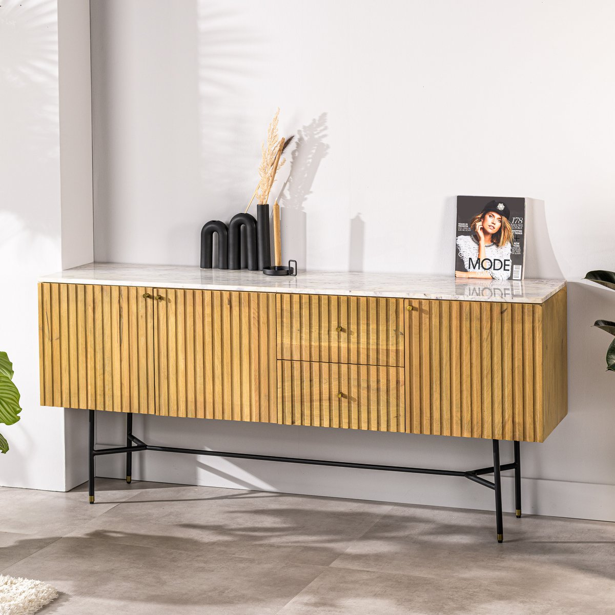 Dressoir, 175 cm, naturel