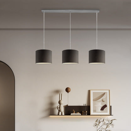 Hanging lamp Beam 3L, E27, black Lampshade, 25cm