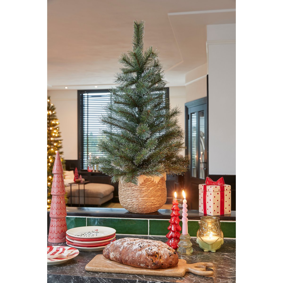 Glendon Kunstkerstboom in Pot - H90 x Ø51 cm - Groen