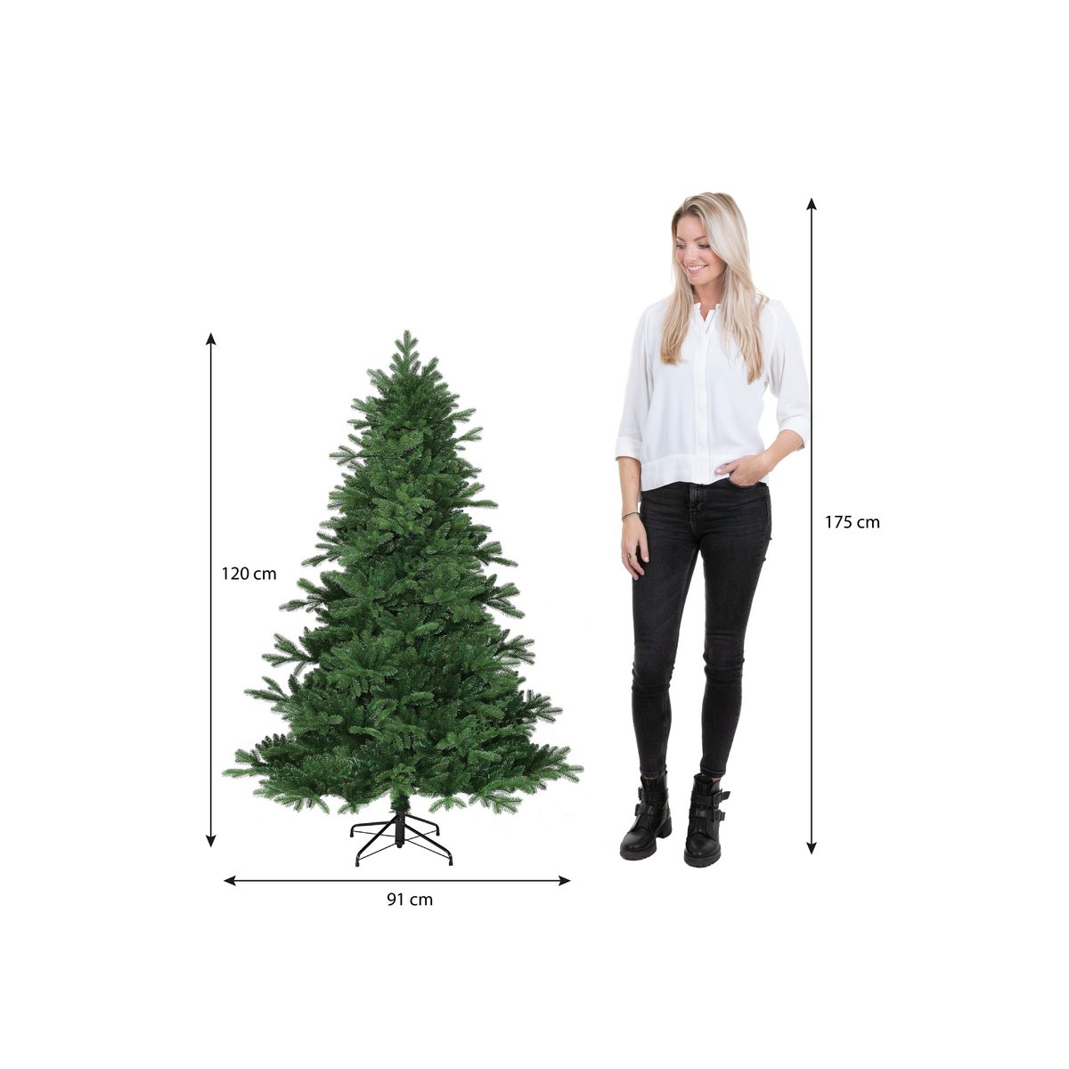 Brampton Kunstkerstboom - H120 x Ø91 cm - Groen