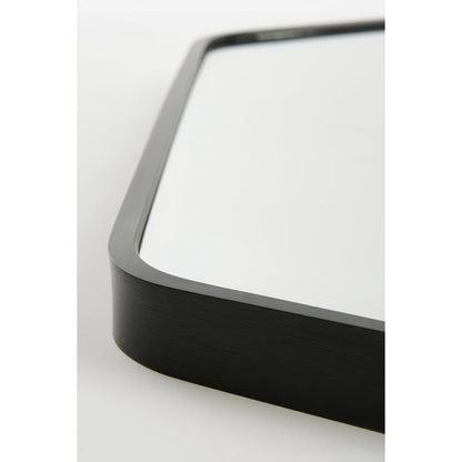 Rossi Wandspiegel - L80 x B71 cm - Metaal - Zwart |woon-meubel.nl