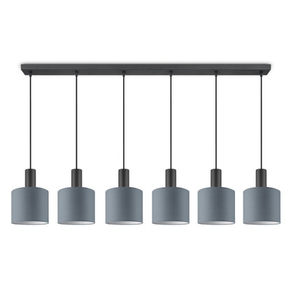 Lampe suspendue Bling-Xxl Beam 6L-Gris-20cm