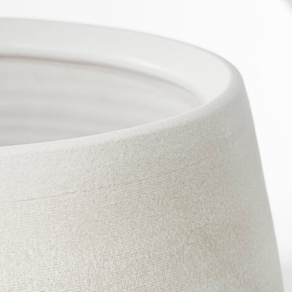 Cache-pot Douro - H25 x Ø 29 cm - Terre cuite - Blanc cassé