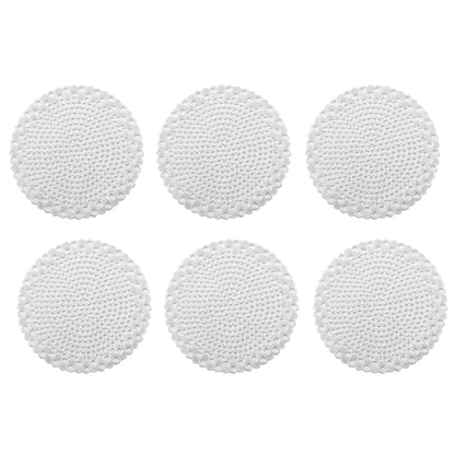Set van 6 ronde onderzetters – Zilver – Ø10 cm – Aulica