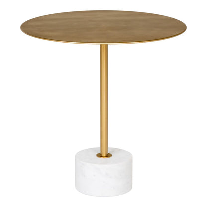 Lecco Bijzettafel - Bijzettafel in messing en marmer | woon-meubel.nl