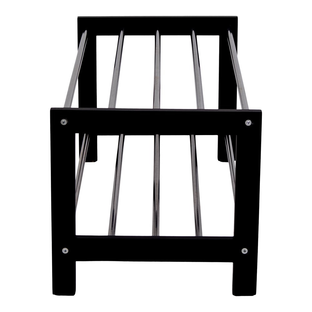 Padova Shoe Rack - Black, Poplar/Steel