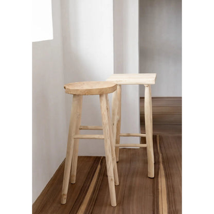 Elegante Barkruk - handgemaakt massief hout |stijlvol en tijdloos |woon-meubel.nl