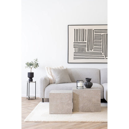 Praagse salontafelset van 2 - Beige, marmerlook, MDF |woon-meubel.nl