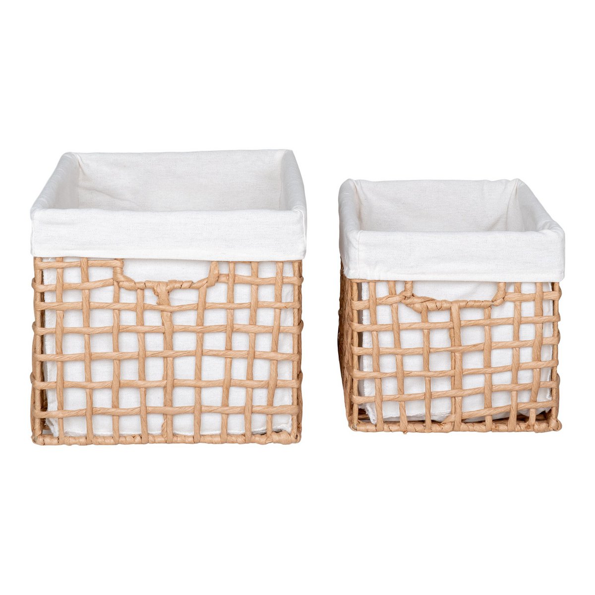 Mand, papier, naturel, set van 2 |woon-meubel.nl