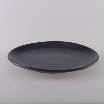 Zwarte Dessertplaat Ø20,8 cm met Glans – Porselein |woon-meubel.nl