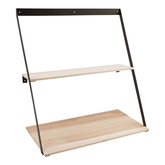 Wandplank Grenenhout & Zwart Metaal – 50x21 cm | House Nordic | woon-meubel.nl