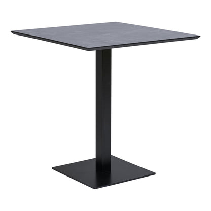Fano cafétafel Melamine Donkere Steen Zwart Onderstel|woon-meubel.nl