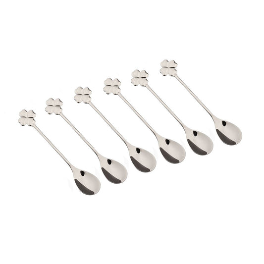 Zilveren Theelepels Set (6 stuks) – Trefle Design |woon-meubel.nl
