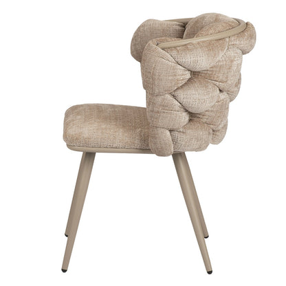 Eetkamerstoelen - Rock stoel crème (set van 2) |woon-meubel.nl