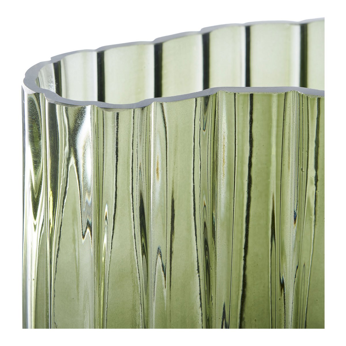 Vaas - Gerookt groen, glas |woon-meubel.nl