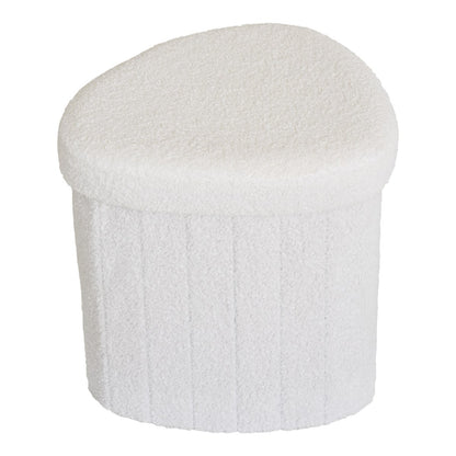 Medford Pouf - Wit, polyester/schuim/multiplex | woon-meubel.nl