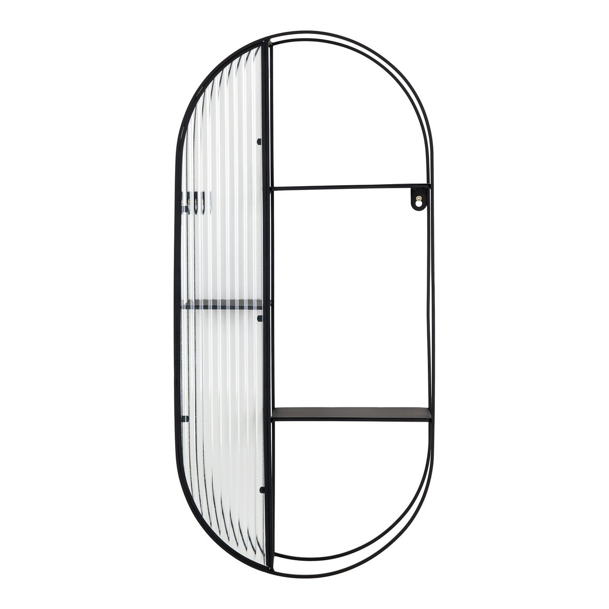 Wandplank van Glas & Zwart Staal | 3 Planken | woon-meubel.nl