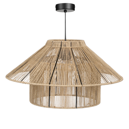 Elsa Hanglamp - H28 x Ø50 cm - Jute - Lichtbruin
