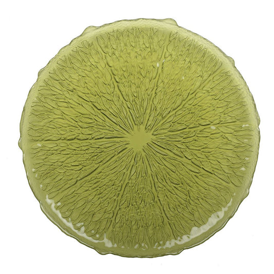 Groene platte plaat 28 cm - citroen