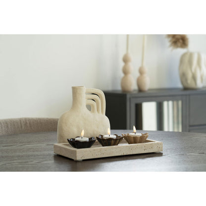 Luxe Travertin Dienblad – 30,5 x 15 cm | Beige Natuursteen | House Nordic