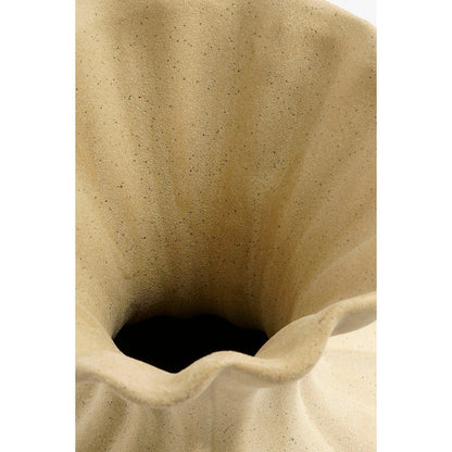 Vase Fiore - L15 x l15 x H40 cm - Céramique - Beige