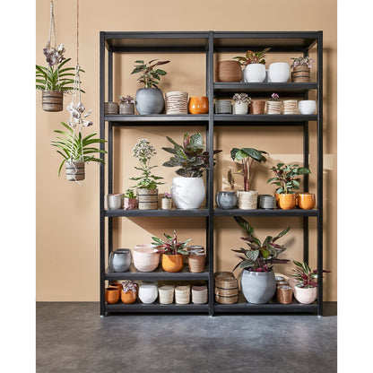 Douro Flowerpot - H23 x Ø 26 cm - Terracotta - Light Grey