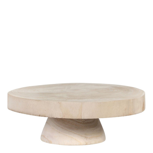 Pia Plant Stand - H11 x Ø30 cm - Wood - Light Brown
