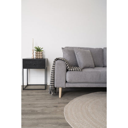 Zijruit - Plaid, zwart/beige