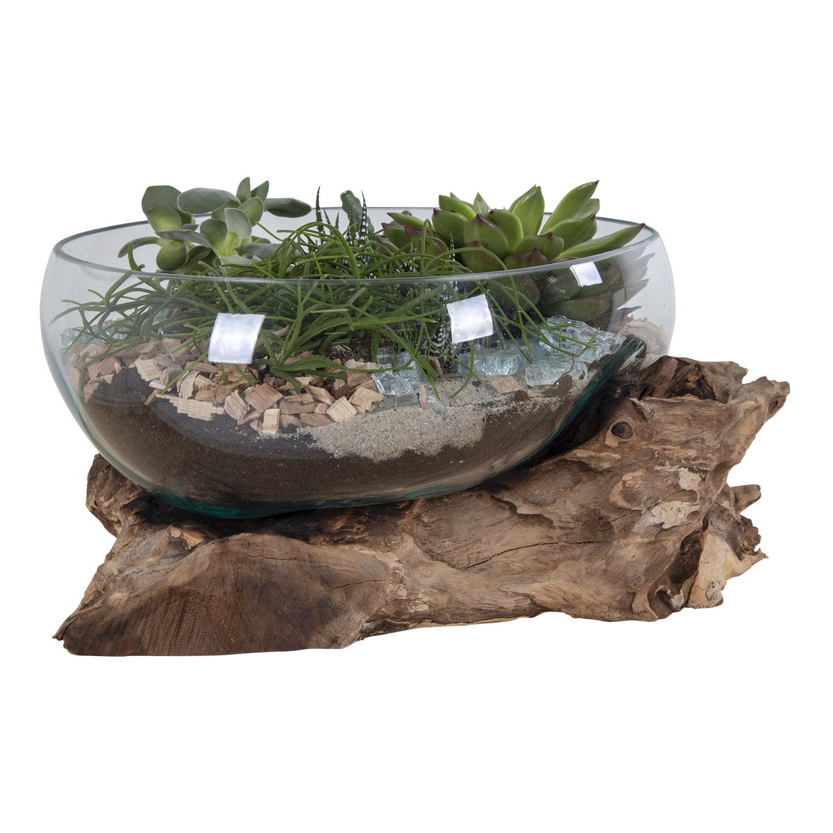 San Marino Waterdrop – Handgemaakt Glas op Teakhout | House Nordic