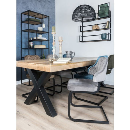 Vakkenkast Huub Hout 210 x 80 cm  - Roomdivider |woon-meubel.nl