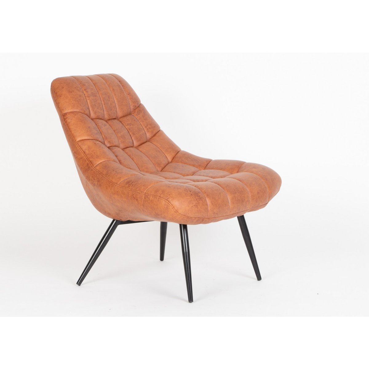 Fauteuil XXL kunstleer lichtbruin |woon-meubel.nl
