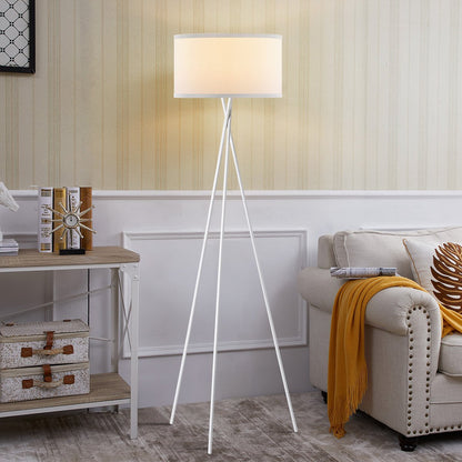 Modern Floor Lamp - Lampshade White - 53x53x138