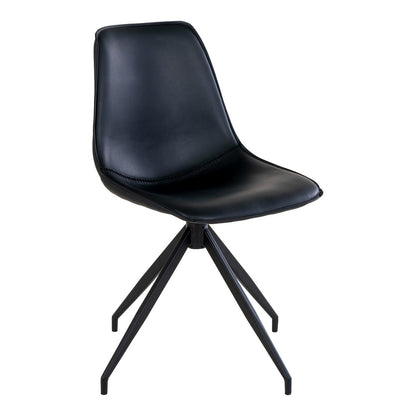 Monaco Dining Chair with Knob - Black - set of 2