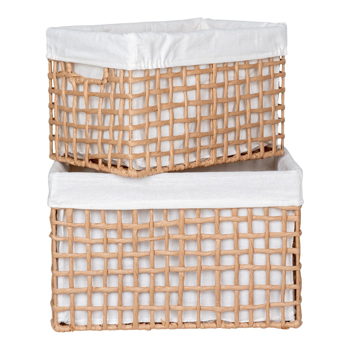 Mand, papier, naturel, set van 2 |woon-meubel.nl