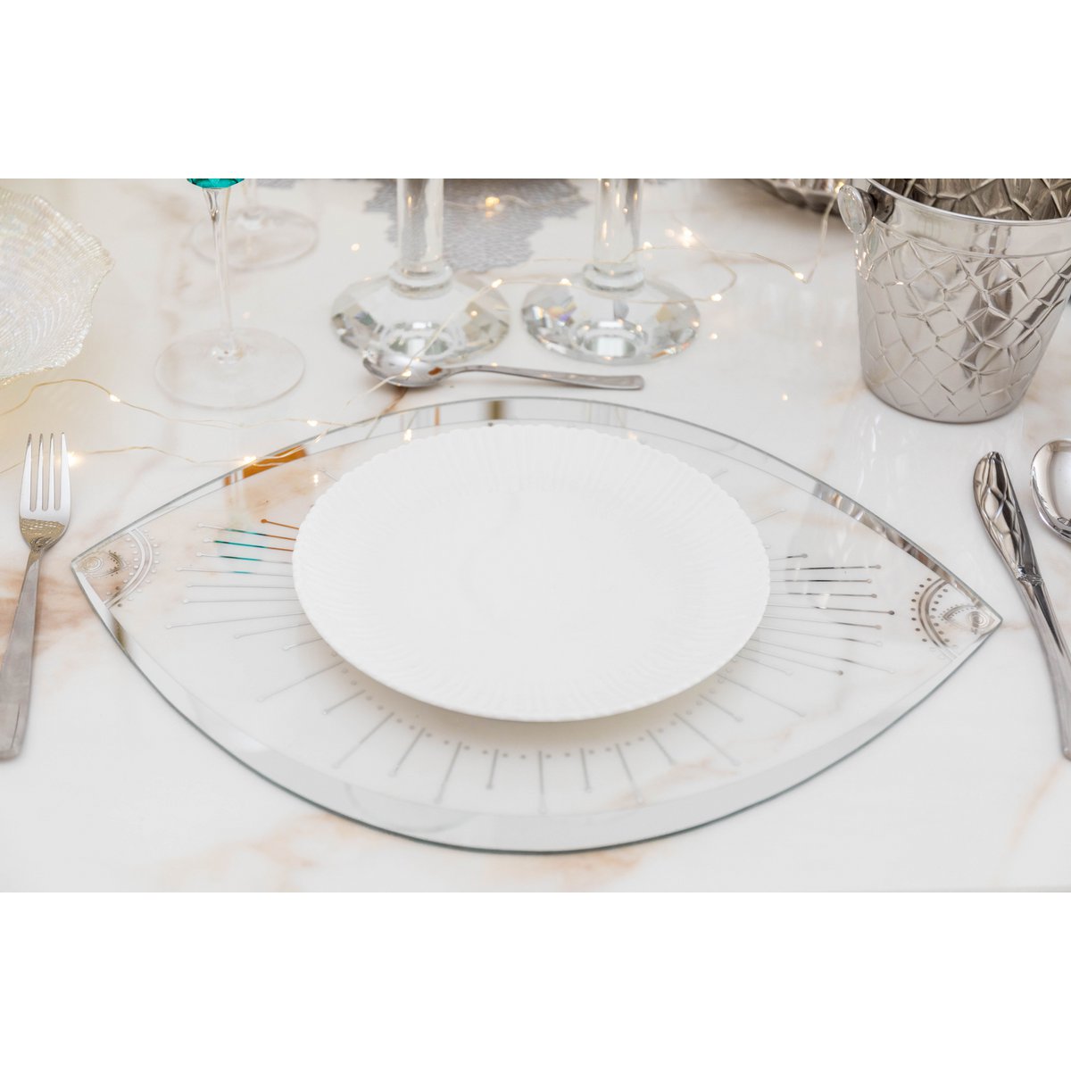 Glazen Onderbord 43x33cm – Aulica | Luxe Tafeldecoratie