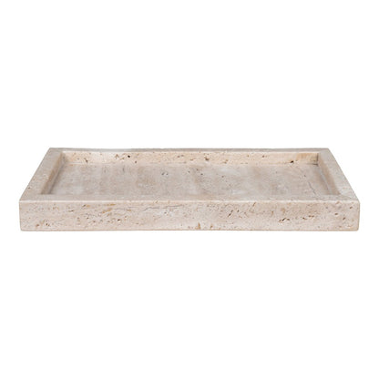 Luxe Travertin Dienblad – 30,5 x 15 cm | Beige Natuursteen | House Nordic