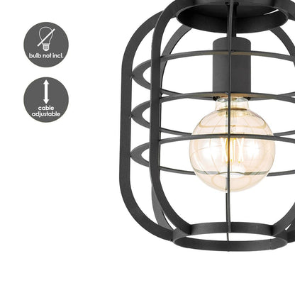 Modern LED Ceiling Lamp Nero M - black
