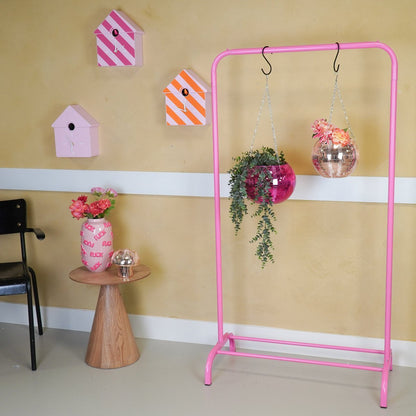 Roze Metalen Opbergrek - Kledingrekken| Housevitamin
