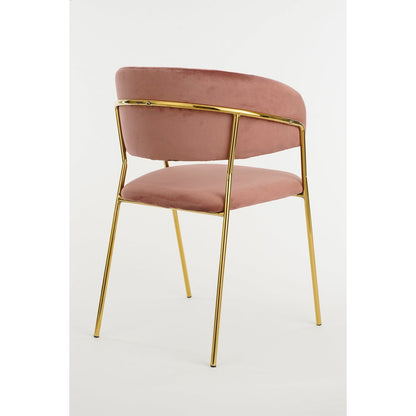 Moony Dining Chair - Velvet - Pink